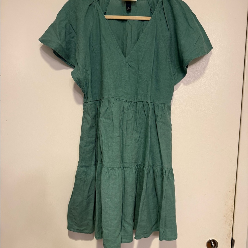 Women's Flutter Short Sleeve Mini Skater Dress - Universal Thread™ Green M